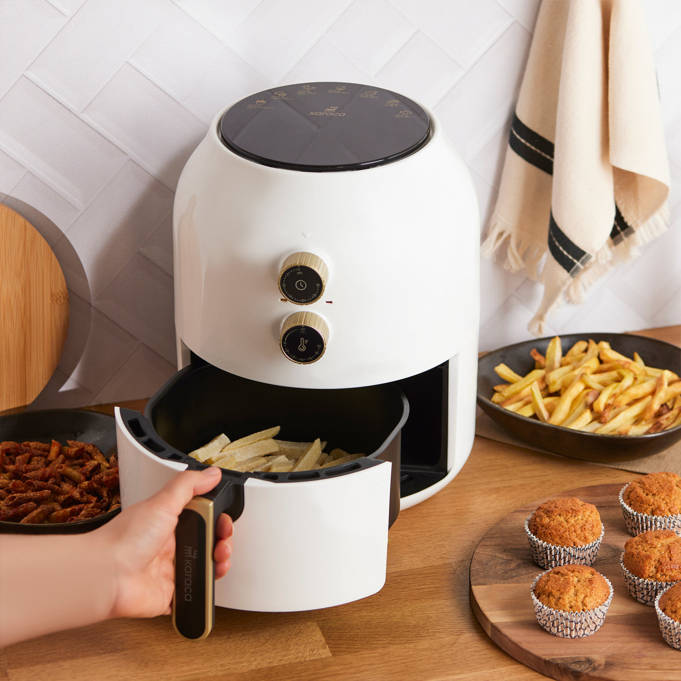 Multifry, Fryer de Aer Fără Ulei, 3.5L, Alb