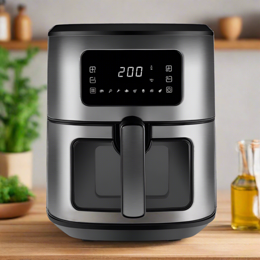 Multifry XXL, Airfryer with Digital Glass Window, 6.5L, Inox