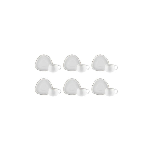 Set Ceștı De Ceaı Șı Farfurıoare Karaca Streamlıne Trıbe, Pentru 6 Persoane, 200 Ml