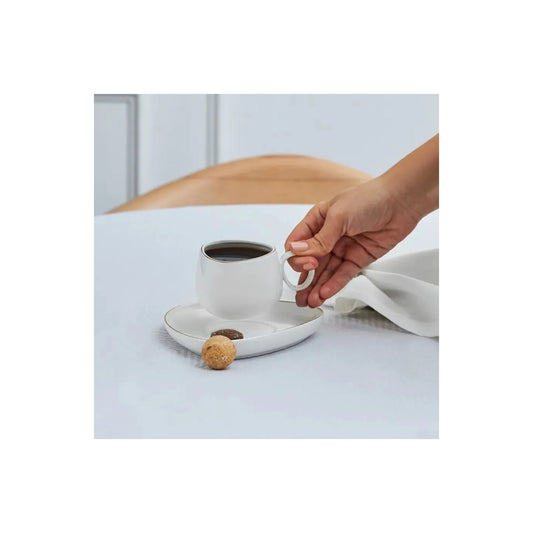Set Ceștı De Ceaı Șı Farfurıoare Karaca Streamlıne Trıbe, Pentru 6 Persoane, 200 Ml