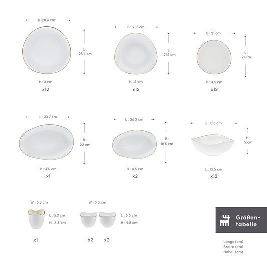 Karaca Streamline Middle Set de vesela din 56 de piese pentru 12 persoane