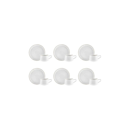 Set Ceștı De Ceaı Și Farfurıoare Karaca Streamlıne Hole, Pentru 6 Persoane, 200 Ml