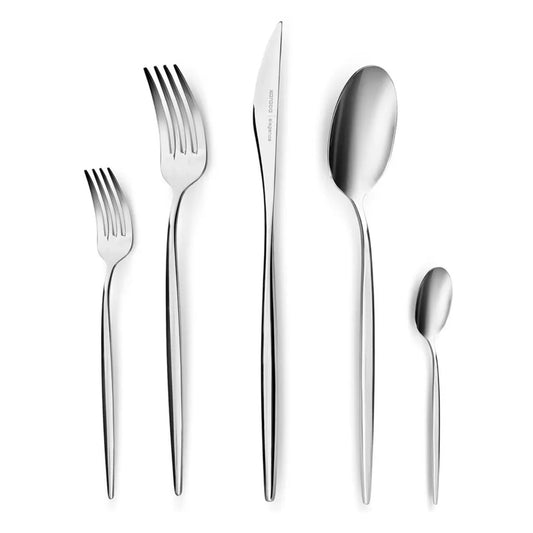 Lizbon, 60 Piece Stainless Steel Cutlery Set for 12 People, Silver