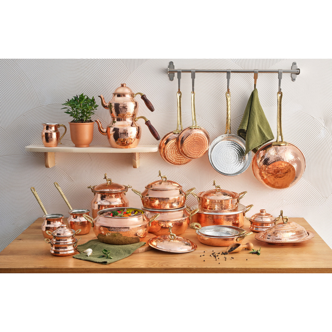 Alacahoyuk, Copper Pot, 20cm, 3L