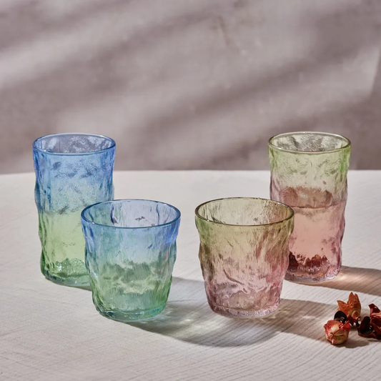 Glacier, Glass Highball Glass, 383ML, Transparent Red Green