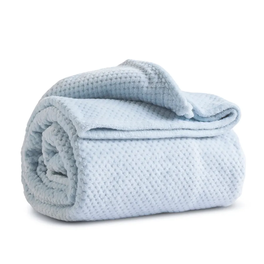 Pearl Baby Fleece Wellsoft, Double Blanket, Blue