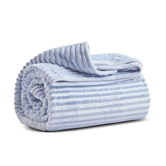 Ruby Stripe Wellsoft, Single Blanket, Blue