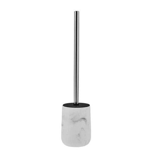 Marble, Toilet Brush Holder, White