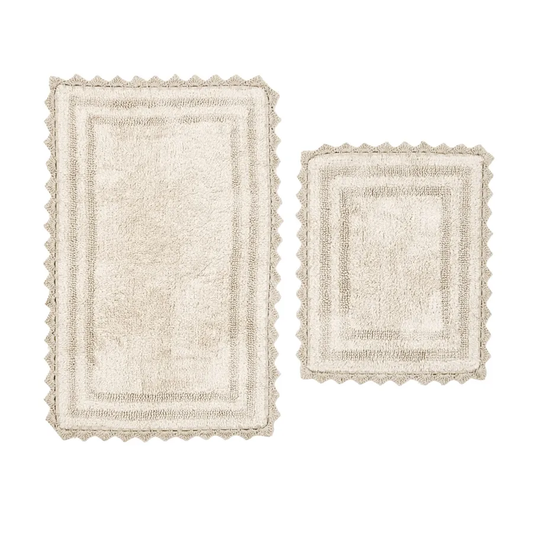 Frame, Bath Mat Set, 2 Piece, Beige