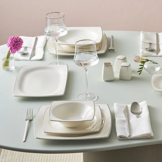 Glow, 57 Piece New Generation Bone Dinner Set for 12 People