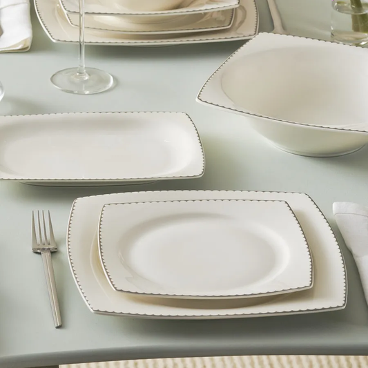 Glow, 57 Piece New Generation Bone Dinner Set for 12 People