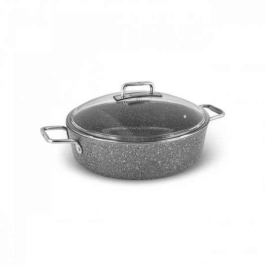 Salvador, Biogranite Shallow Casserole, 26cm, Grey