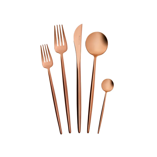 Jupiter Matte Aur Roz, 30 Piese, Set de Tacâmuri Pentru 6 persoane