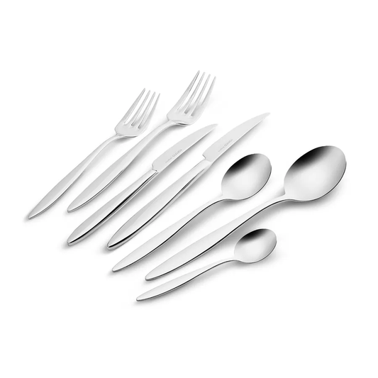 Novara, Elegance, 84 Piece Stainless Steel Cutlery Set for 12 People, Silver