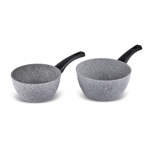 Gris Biogranite, 2 Piece Milk Pot Set, Induction