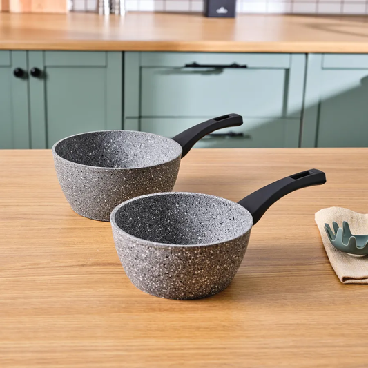 Gris Biogranite, 2 Piece Milk Pot Set, Induction