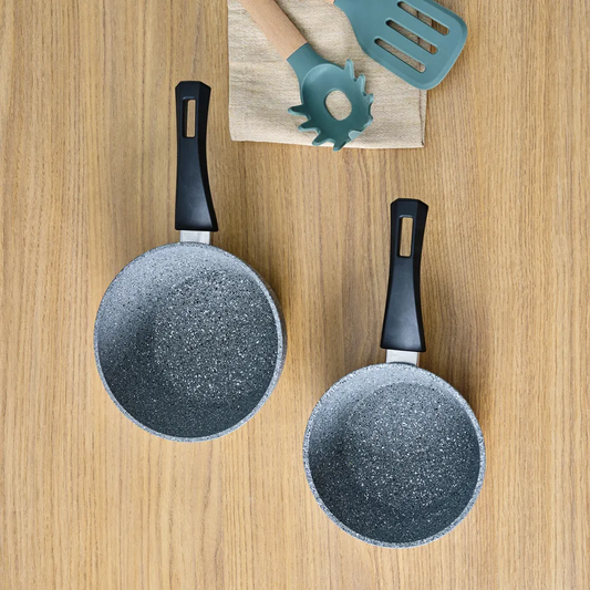 Gris Biogranite, 2 Piece Milk Pot Set, Induction