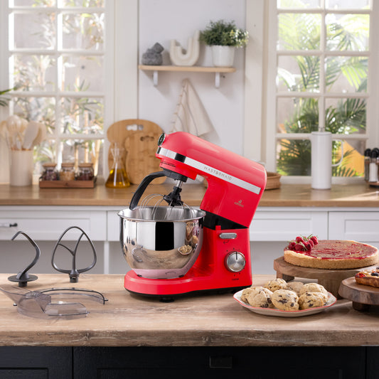 Mastermaid Chef Pro, Twin-Arm Stand Mixer, Imperial Red, 1500W, 5 LT