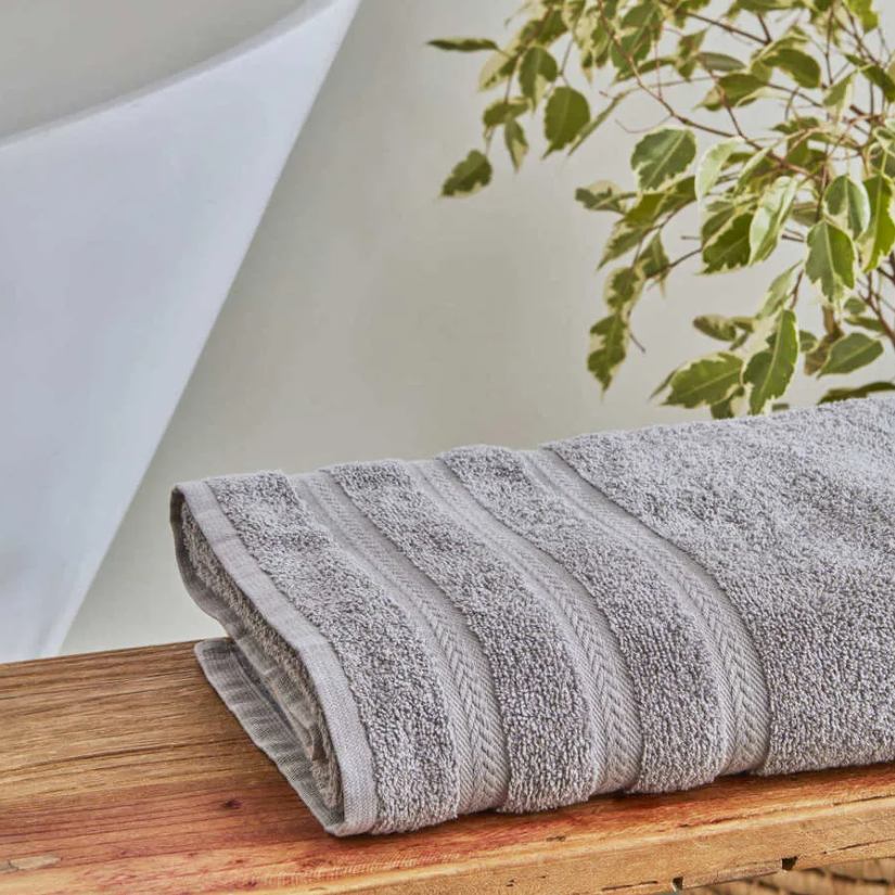 Karaca Wheat Light Grey 100% Cotton Bath Towel 100X150 cm