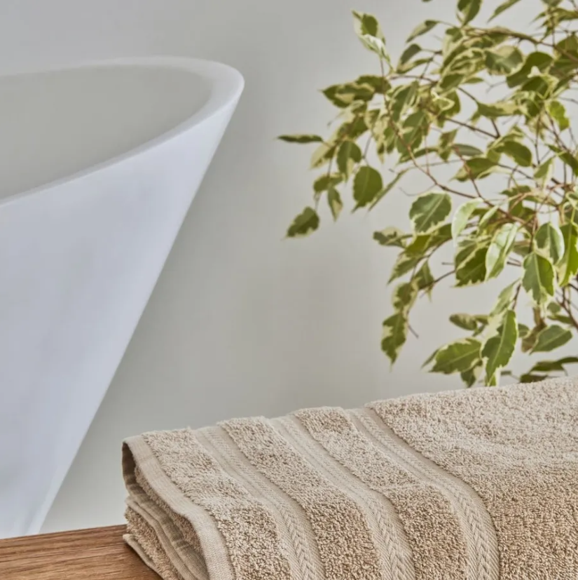 Karaca Wheat Mocha 100% Cotton Bath Towel 100X150 cm