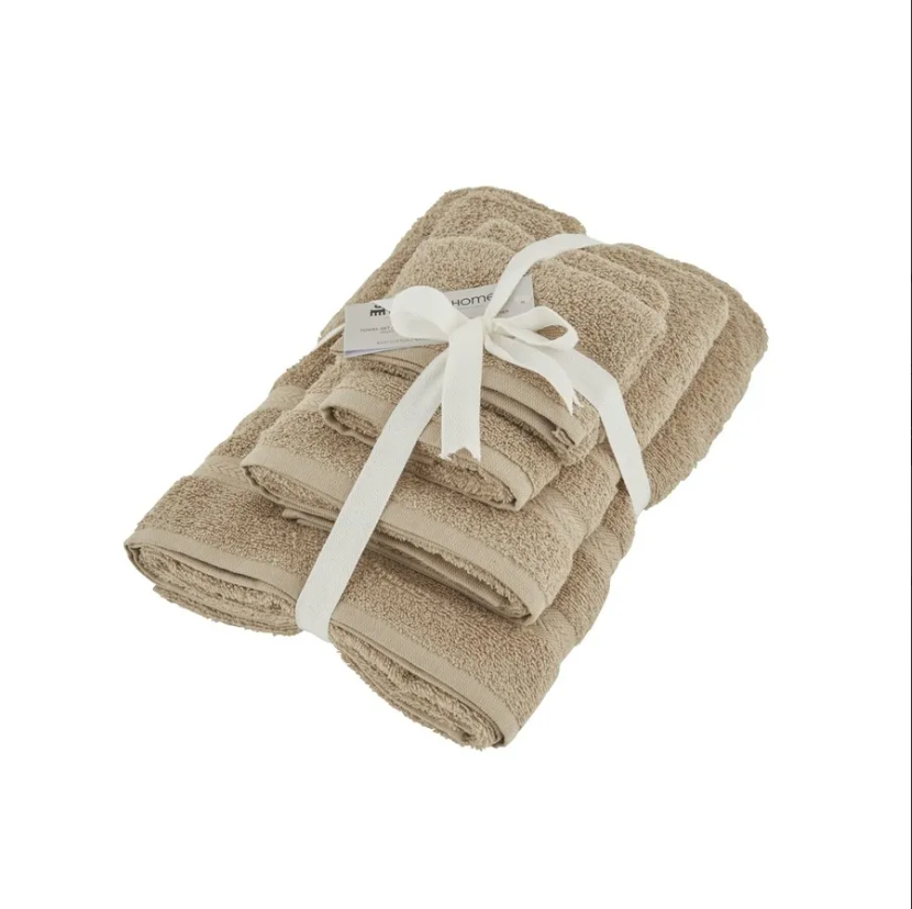 Karaca Wheat Mocha 100% Cotton Towel Set