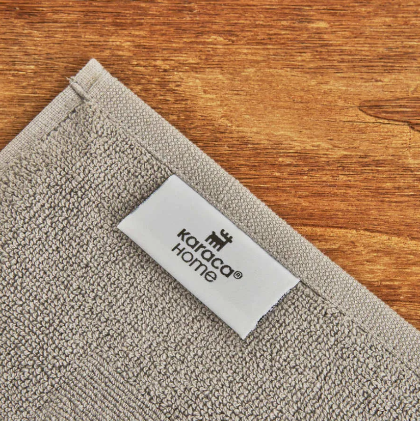 Karaca Wheat Light Grey 100% Cotton Foot Towel 50X80 cm