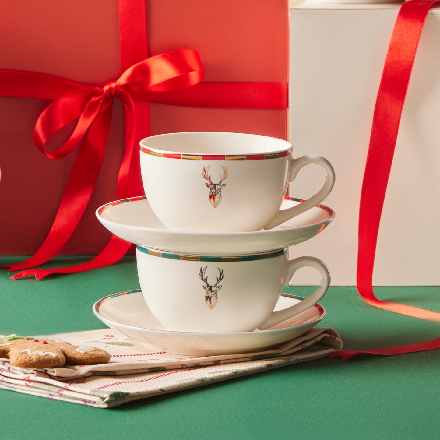 Karaca Aries Red Column Coffee Cup 90 ml