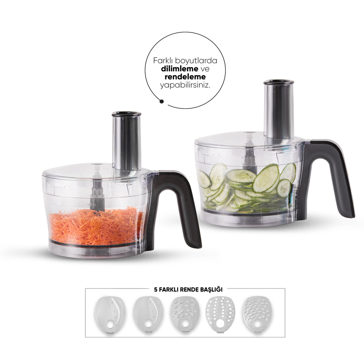  Karaca Mastermaid Power Set de preparare mâncare multifuncțional 10 în 1, rosu, 2000w