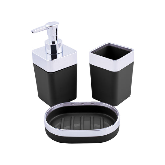 Karaca Home 3 Pieces Bathroom Set Black