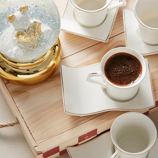 Set cești de cafea Karaca Laura pentru 6 persoane