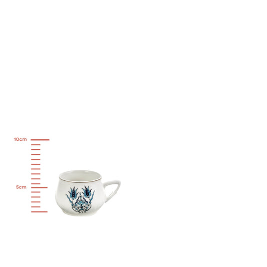 Karaca Iznik New Form 12 Piece Porcelain Coffee Cup Set for 6 People 90 ml