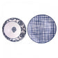 Karaca Porcelain Dinnerware Set for 6, 24 Piece, Blue White