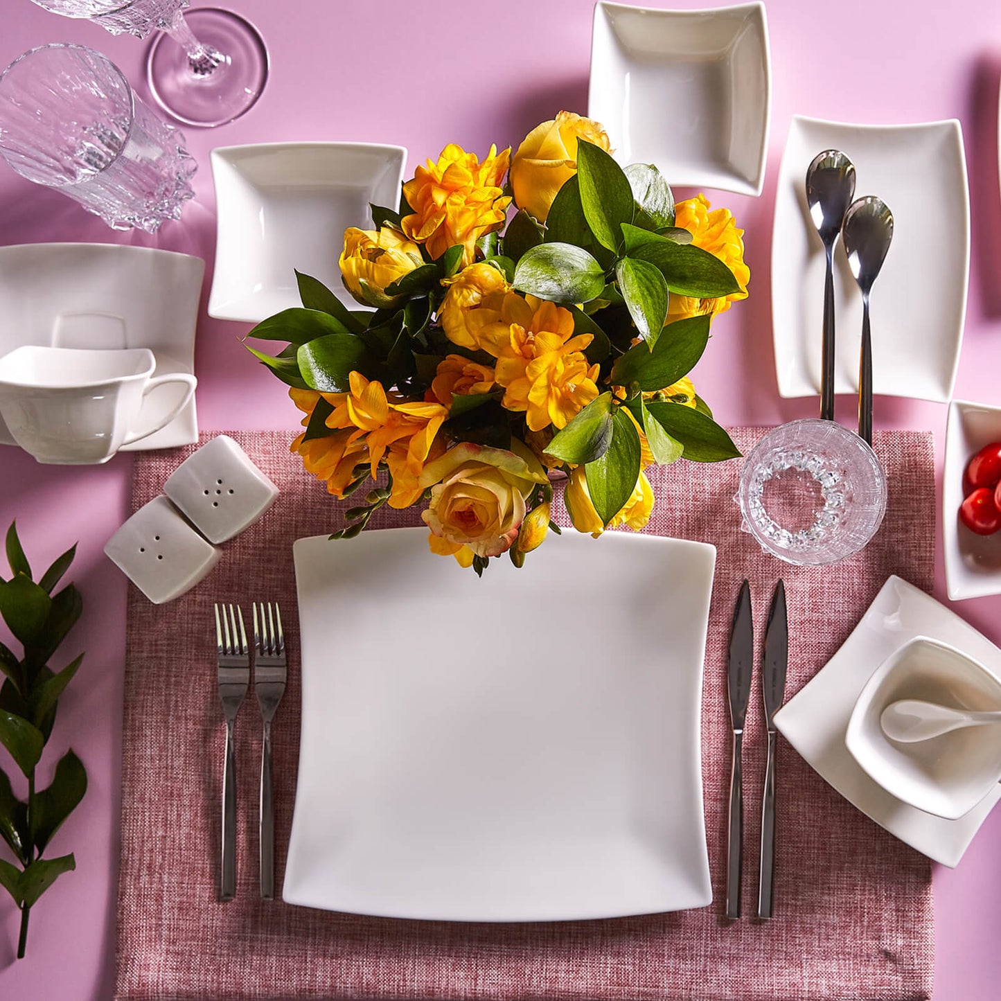 Karaca Perfect White 32 Bucăți Set de Servire/Mic-dejun din Porțelan pentru 6 Persoane