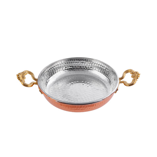 Karaca Mesopotamia Copper Shallow Frying Pan, 18cm, Copper