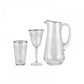 Karaca Elegant Lace Platin Set de sticlă, 25 de piese