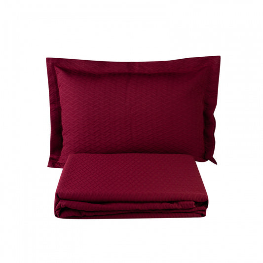 Charm Bold,  Bedspread Set, Single, Burgundy