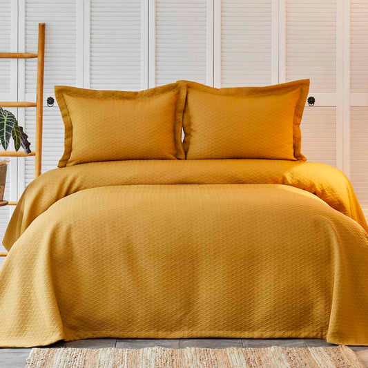 Karaca Home Charm Bold Mustard Single Bedspread Set
