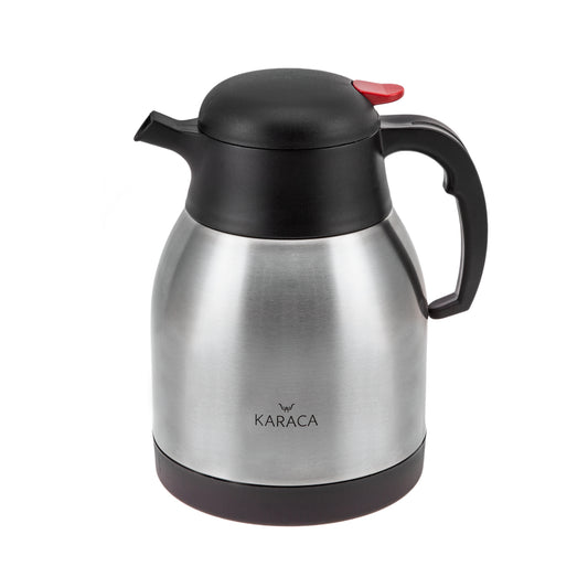 Karaca Stainless Steel Thermos, 1.5 L, Silver Black